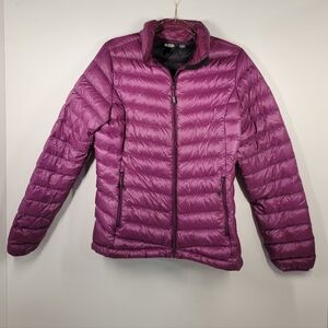 EMS Purple Goose Down Packable Puffer Jacket Coat Women Size Medium